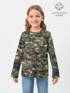 Детский лонгслив / Камуфляж с ленивцами
