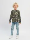 Детский лонгслив / Камуфляж с ленивцами