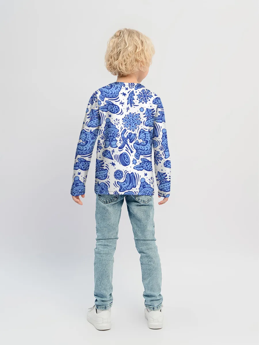 Детский лонгслив / Сибирская гжель