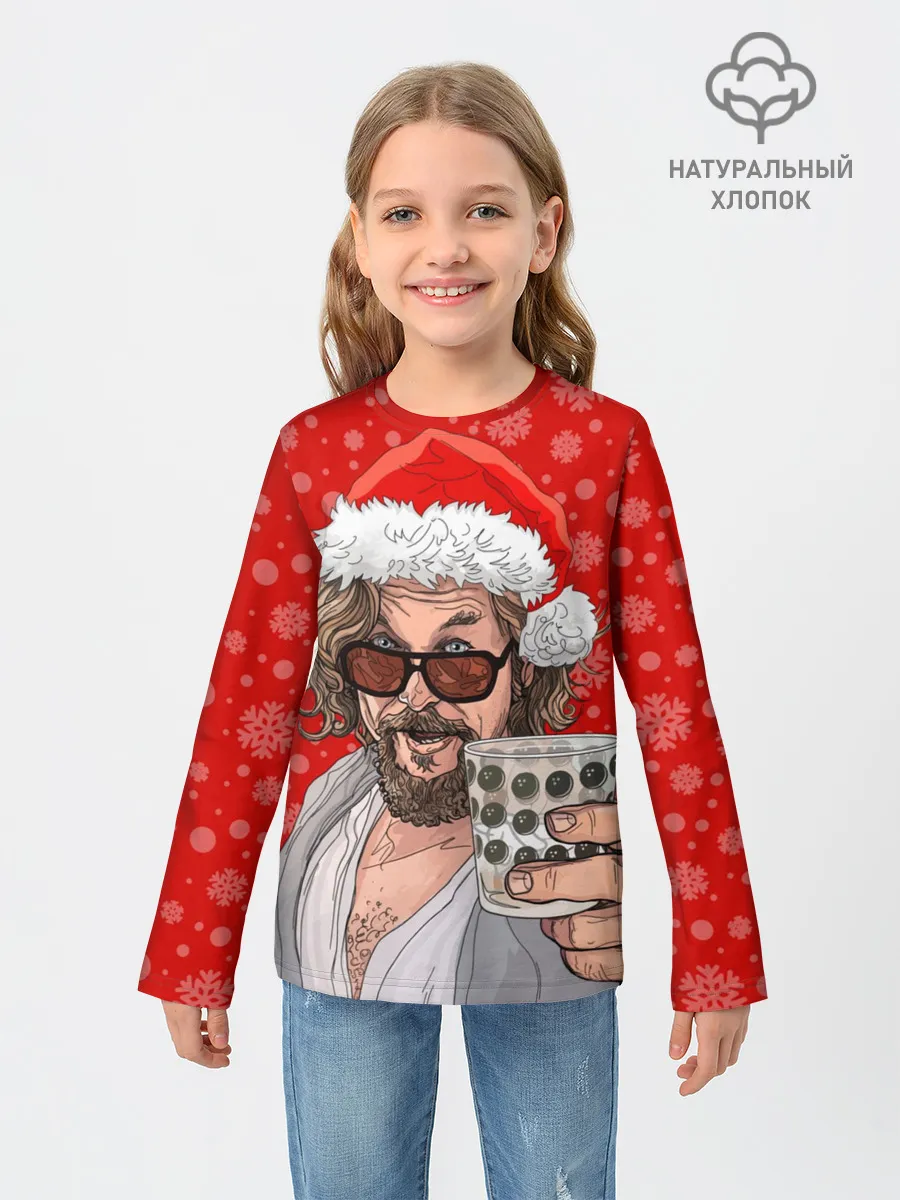 Детский лонгслив / Лебовски Санта