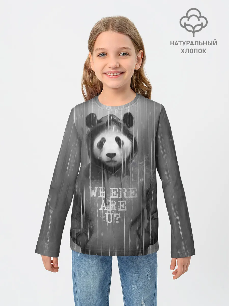 Детский лонгслив / Панда