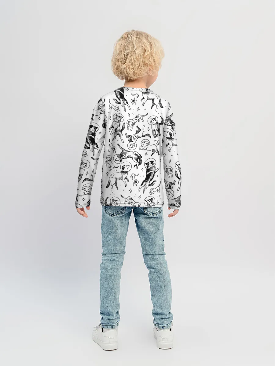 Детский лонгслив / Super Space Dogs