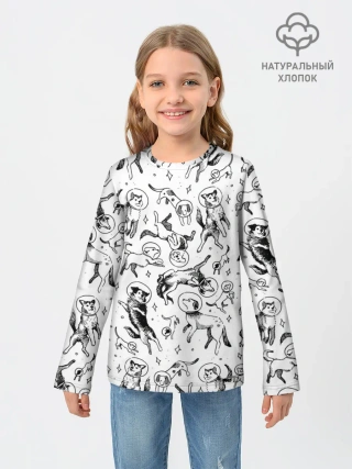 Детский лонгслив / Super Space Dogs
