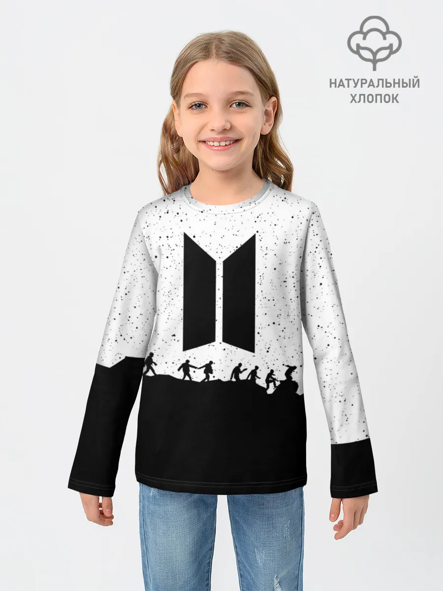 Детский лонгслив / BTS STARS | БТС ЗВЁЗДЫ