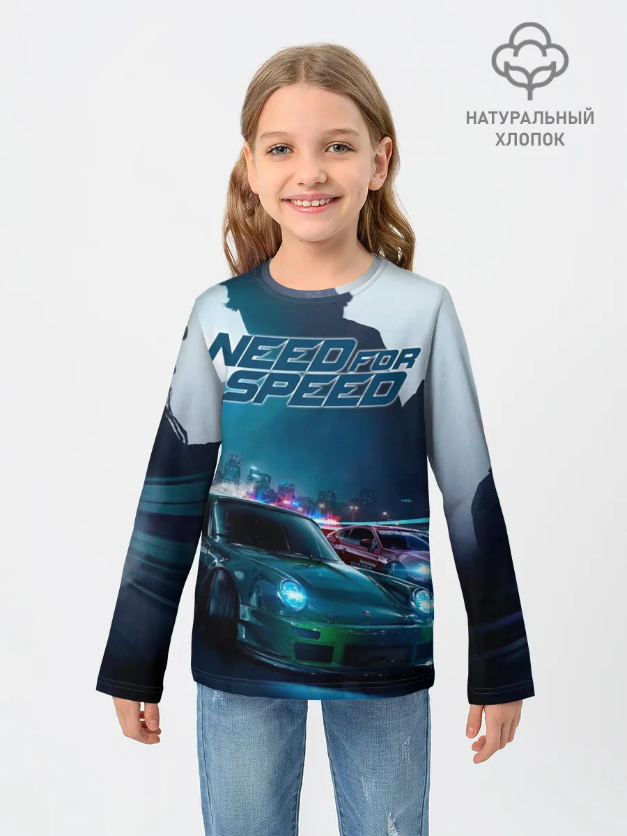 Детский лонгслив / Need for Speed