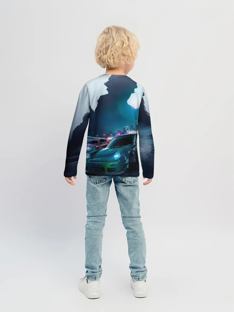 Детский лонгслив / Need for Speed