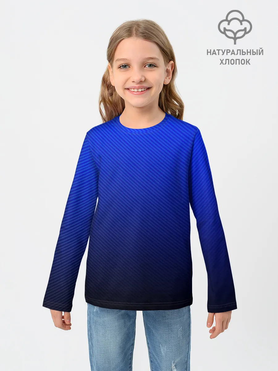 Детский лонгслив / CARBON BLUE | СИНИЙ КАРБОН