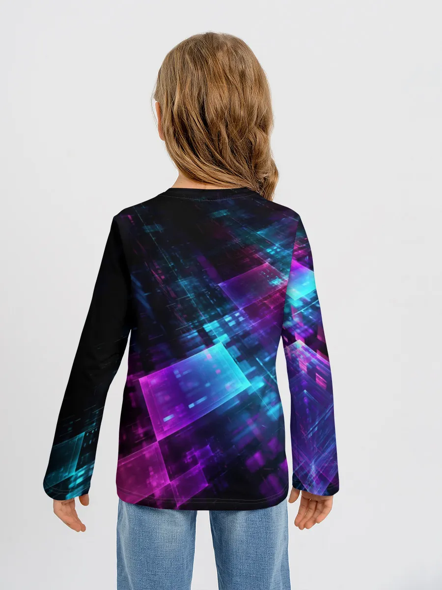 Детский лонгслив / Pubg neon style 2019