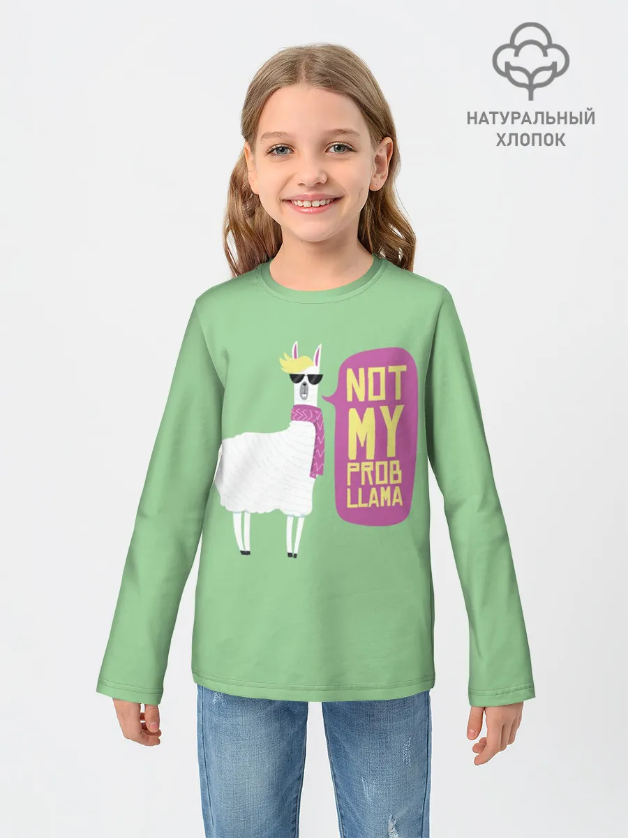 Детский лонгслив / Лама