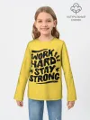 Детский лонгслив / Work hard
