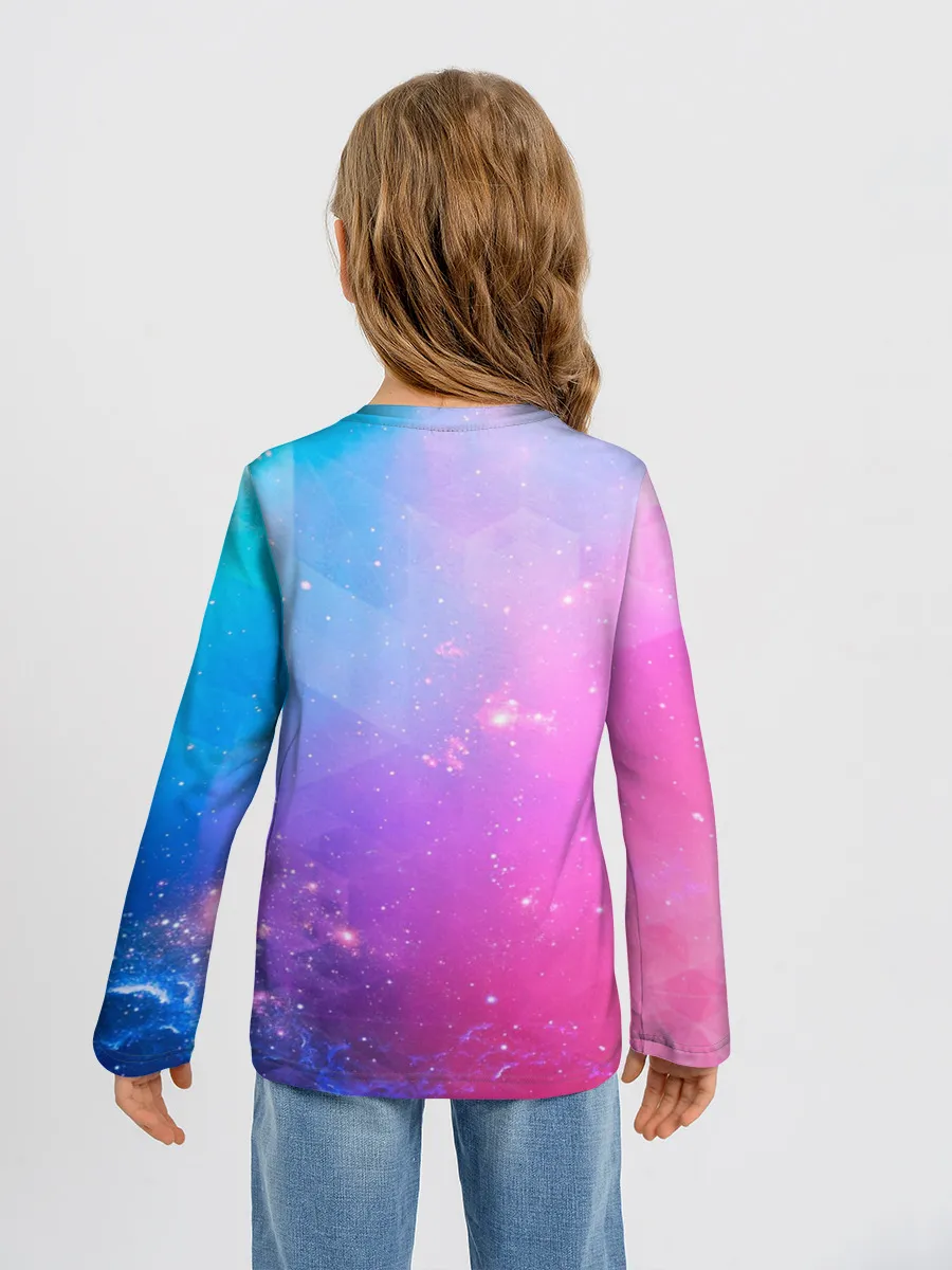 Детский лонгслив / Абстракция Блеск Градиент