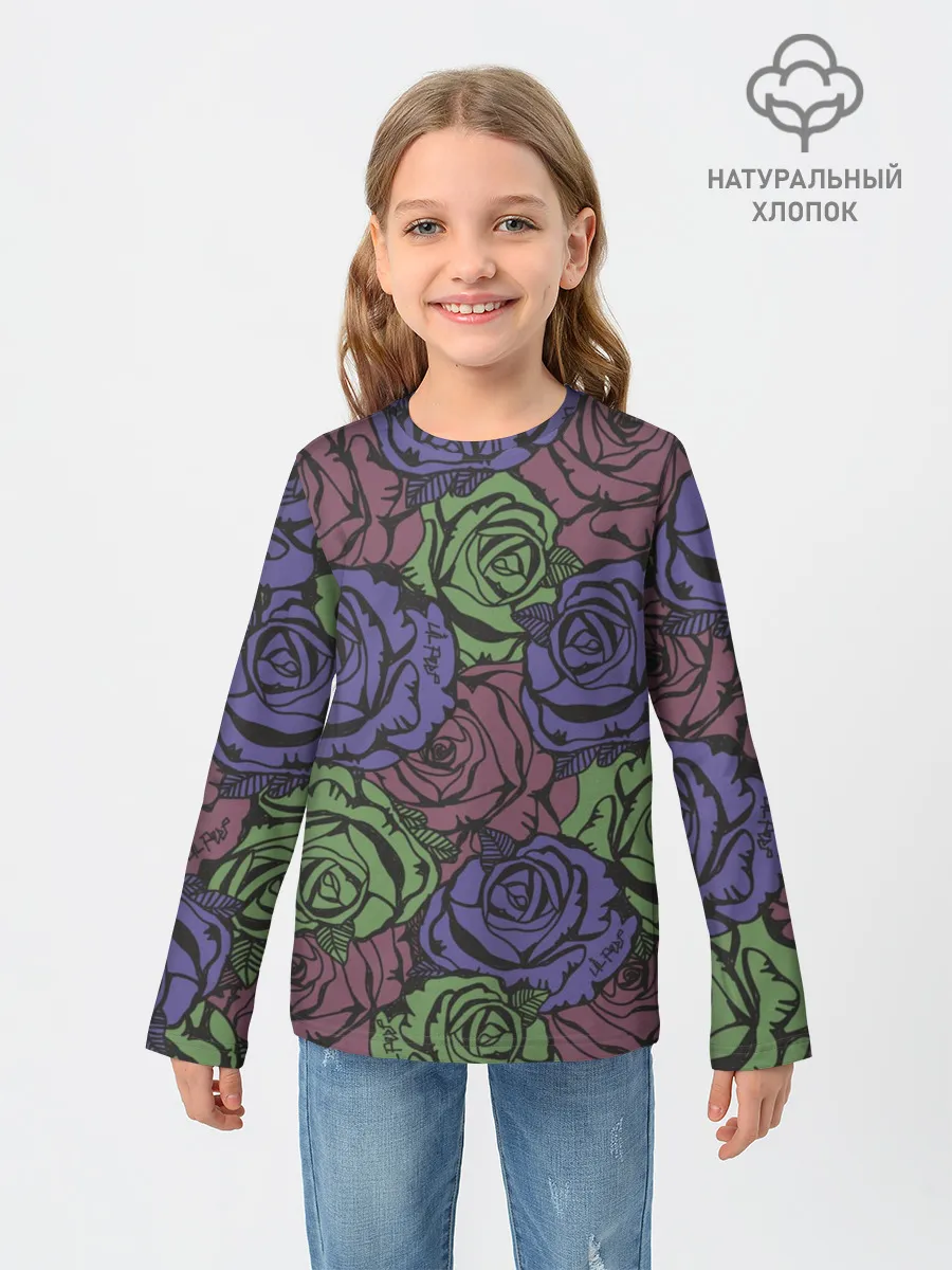Детский лонгслив / Розы Лил Пипа