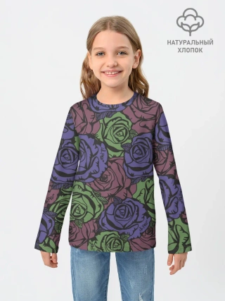 Детский лонгслив / Розы Лил Пипа