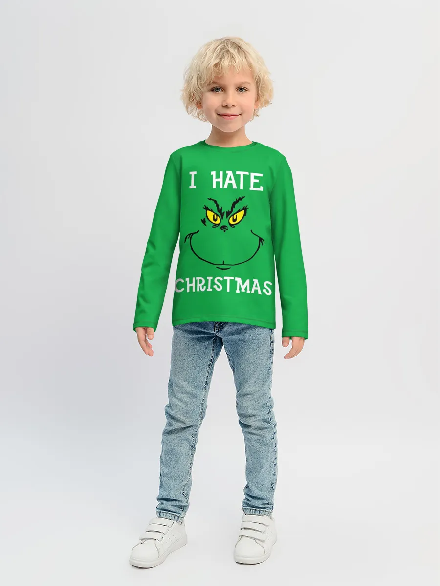 Детский лонгслив / I hate christmas