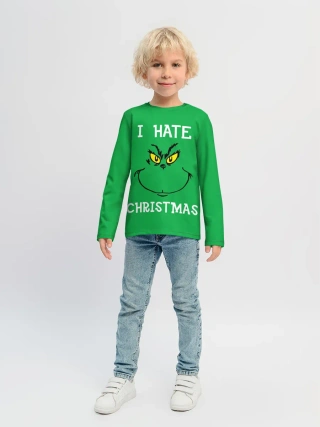 Детский лонгслив / I hate christmas