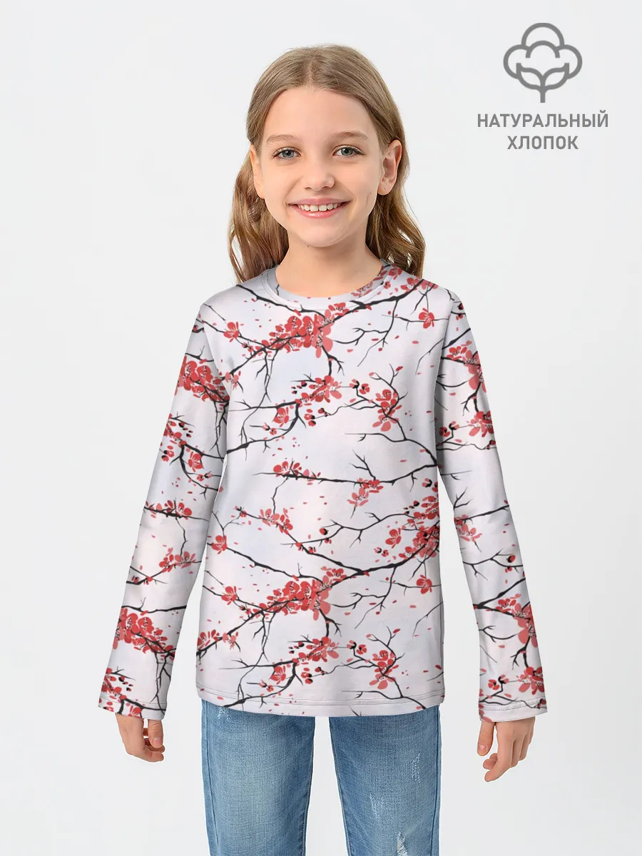Детский лонгслив / Сакура