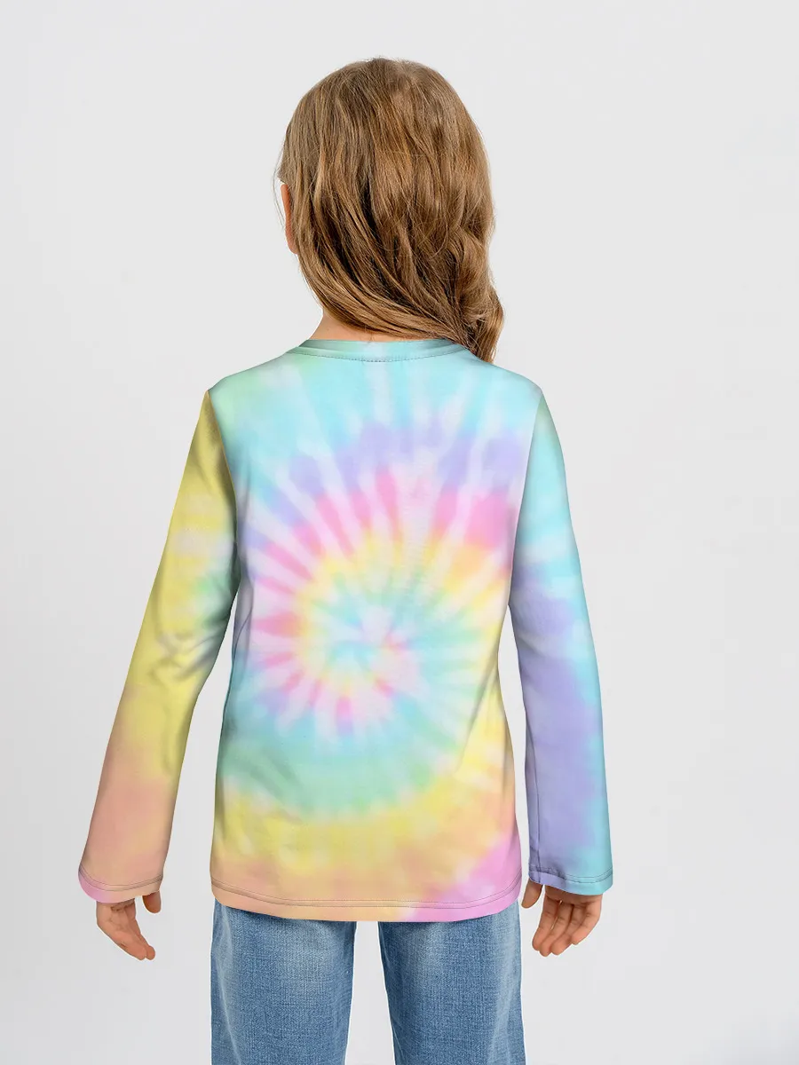 Детский лонгслив / Pastel Tie Dye