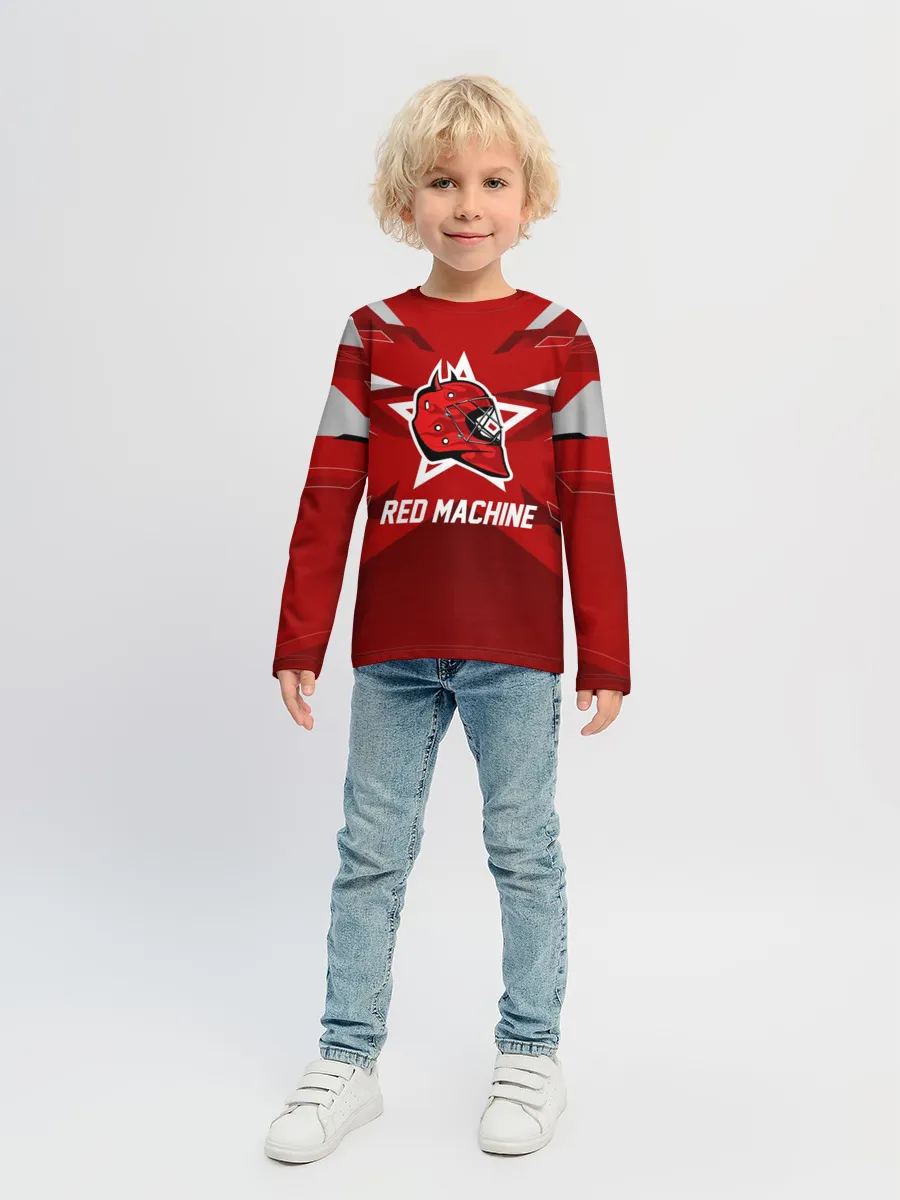 Детский лонгслив / Red machine