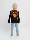Детский лонгслив / Огненные цветы в темноте