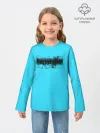 Детский лонгслив / Гранж голубой