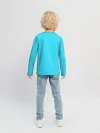 Детский лонгслив / Гранж голубой
