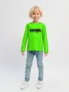 Детский лонгслив / Гранж зеленый