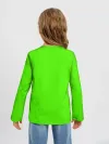 Детский лонгслив / Гранж зеленый