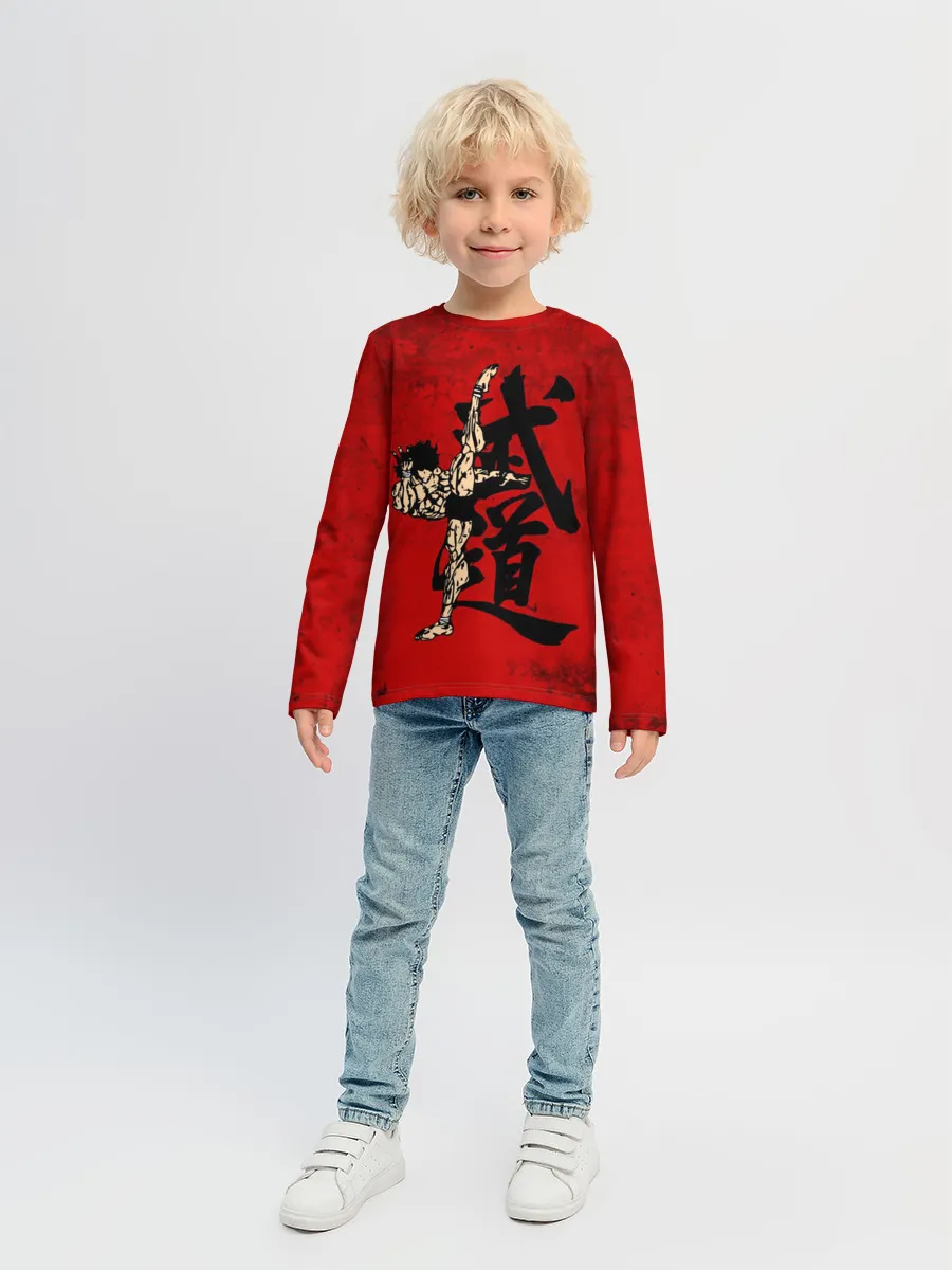 Детский лонгслив / Боец Баки / Baki the Grappler