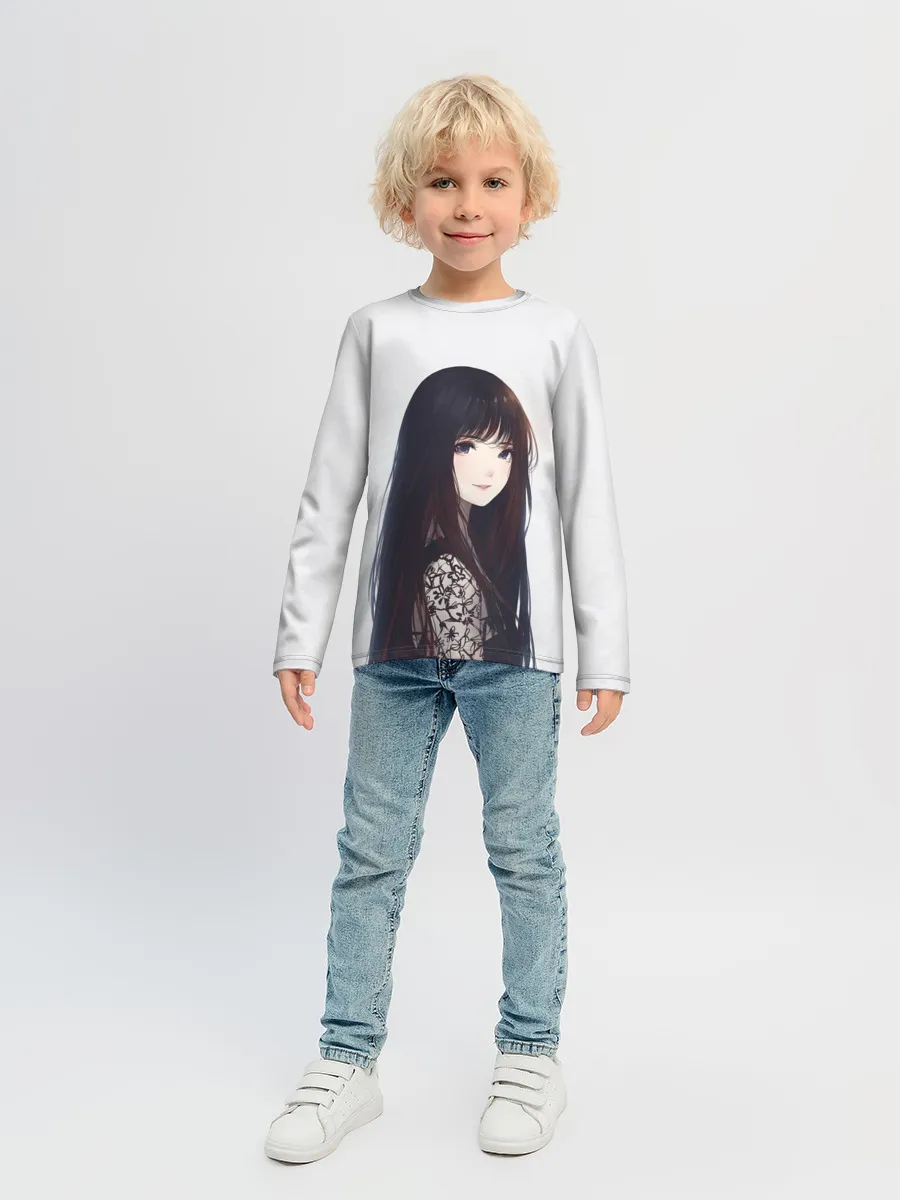 Детский лонгслив / Красивая аниме девушка