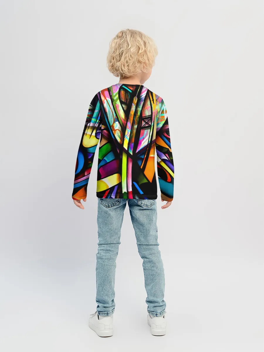 Детский лонгслив / Красочное граффити