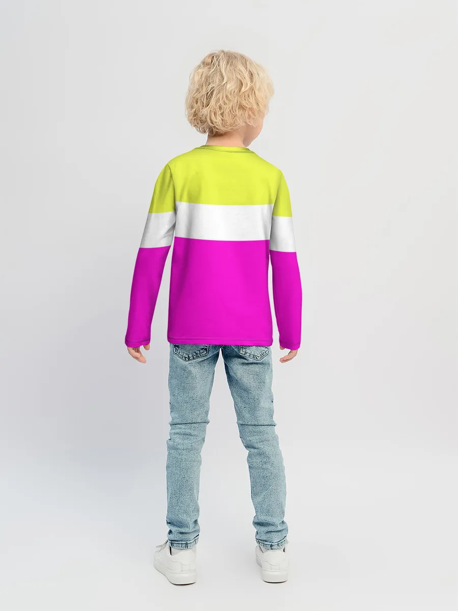 Детский лонгслив / Serious розовый