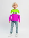 Детский лонгслив / Serious зелено-розовый