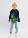 Детский лонгслив / Кислотный осьминожка