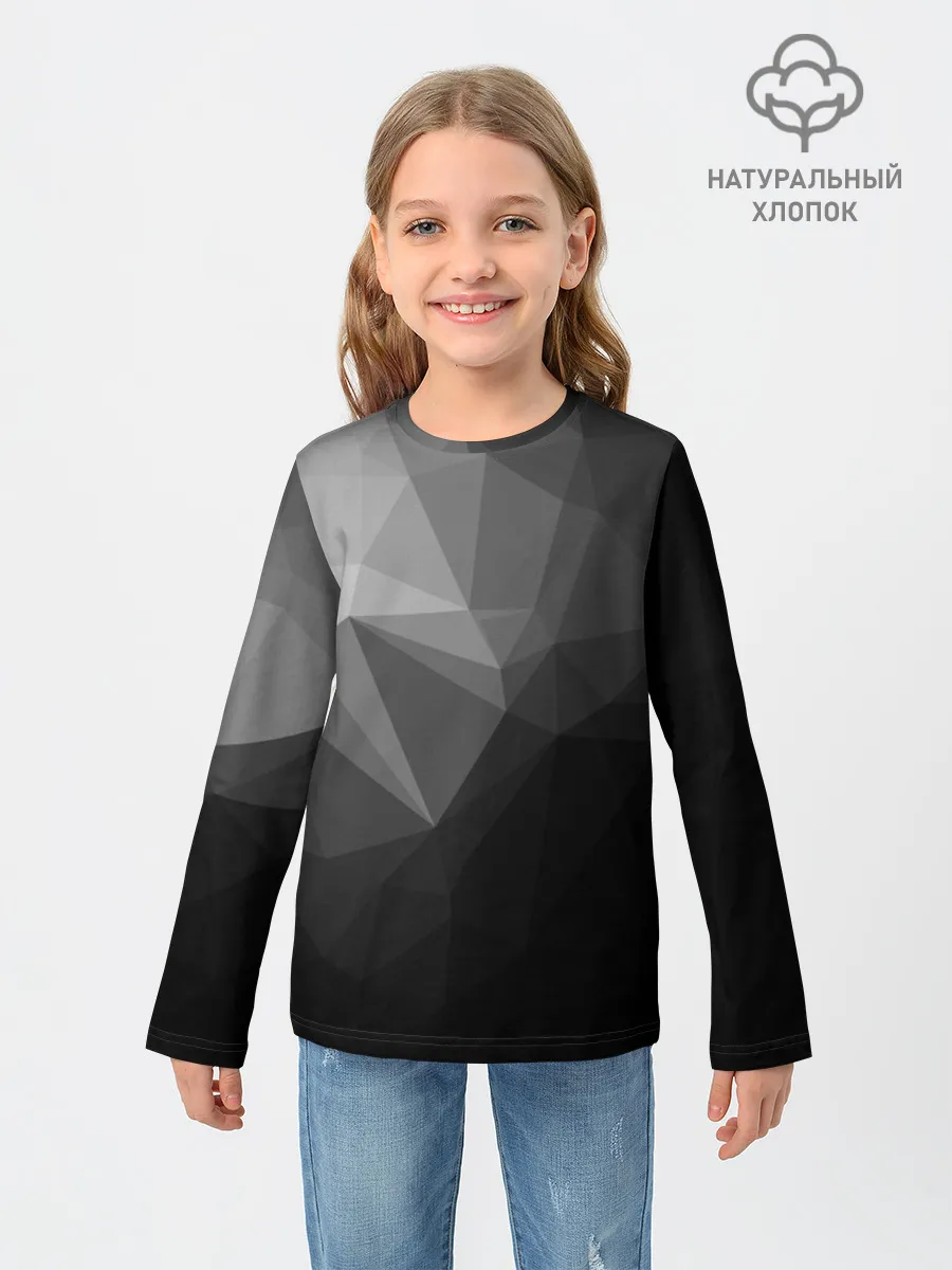 Детский лонгслив / Poly Abstract