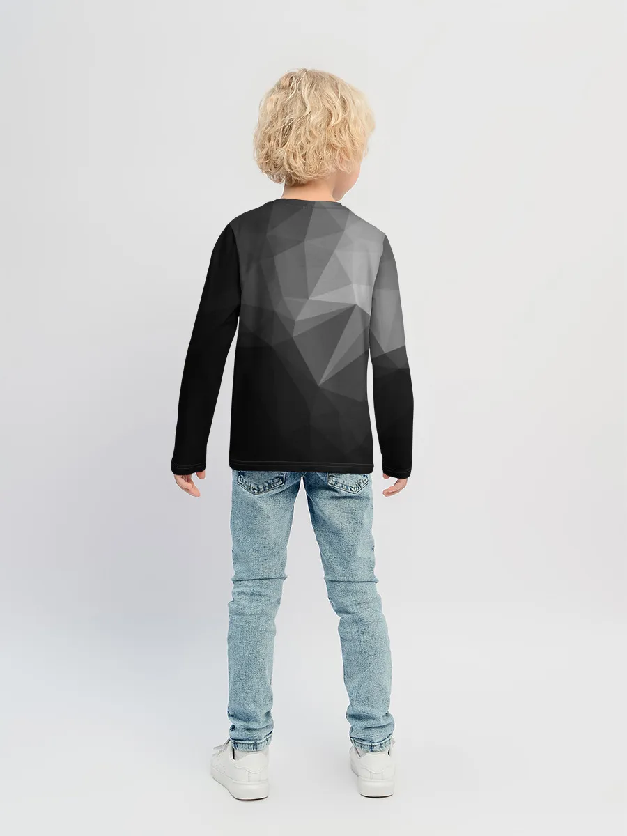 Детский лонгслив / Poly Abstract