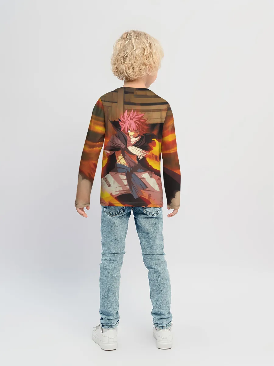 Детский лонгслив / Нацу огненный боец