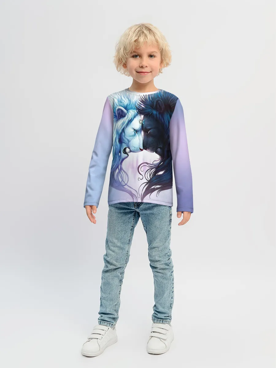 Детский лонгслив / Lions love