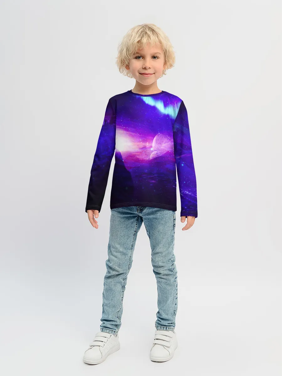 Детский лонгслив / Космическое сияние