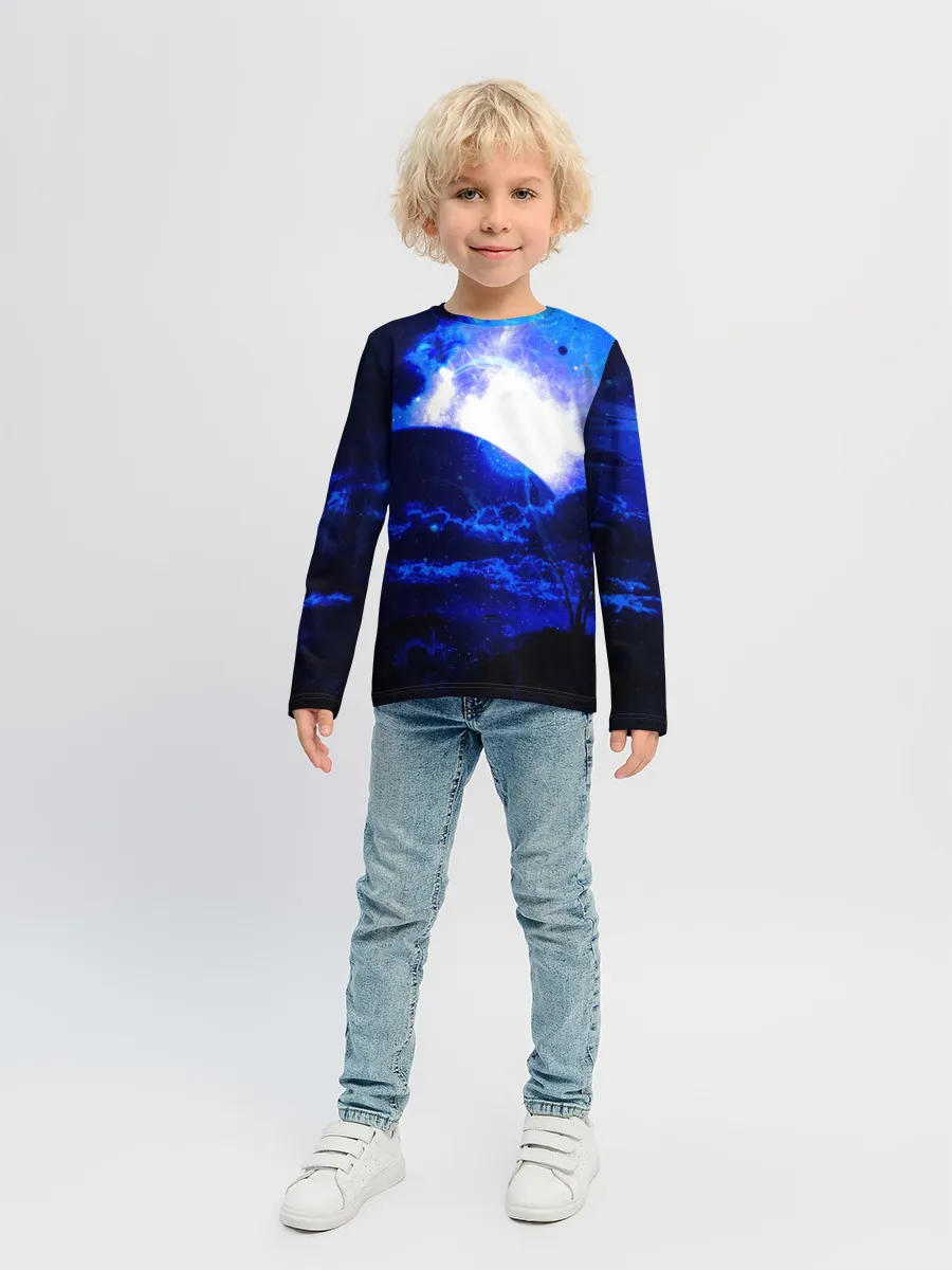 Детский лонгслив / Космический закат