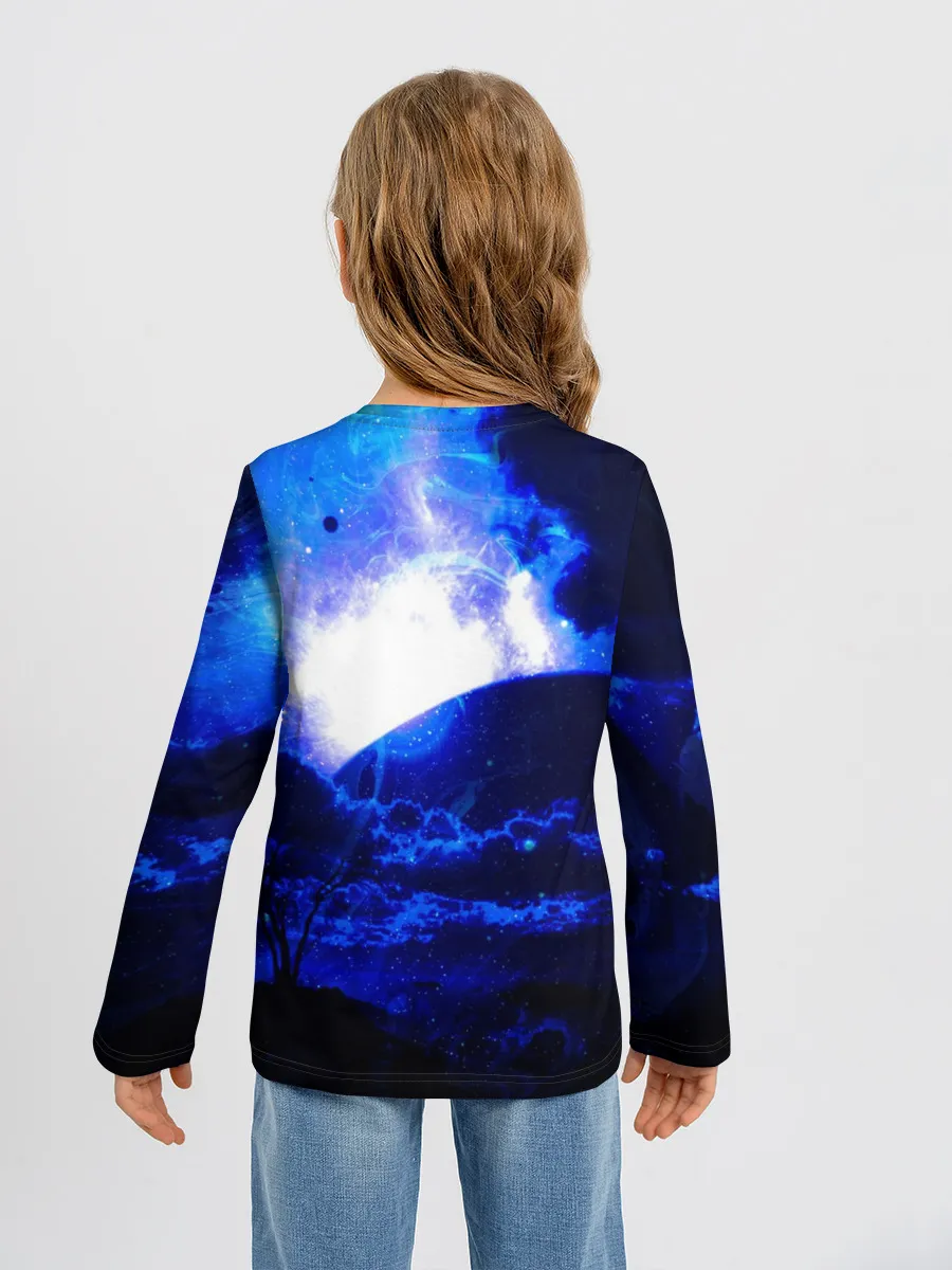 Детский лонгслив / Космический закат