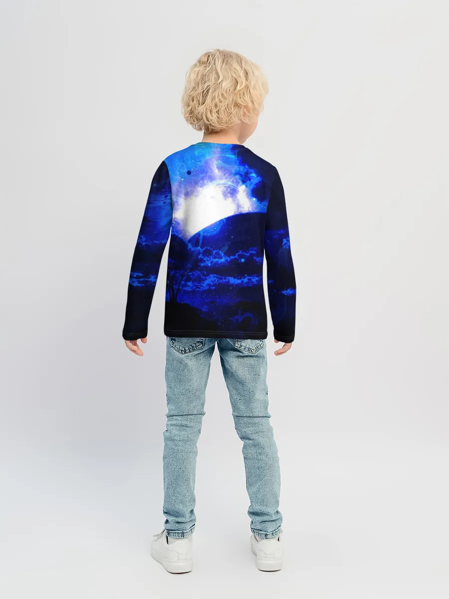 Детский лонгслив / Космический закат