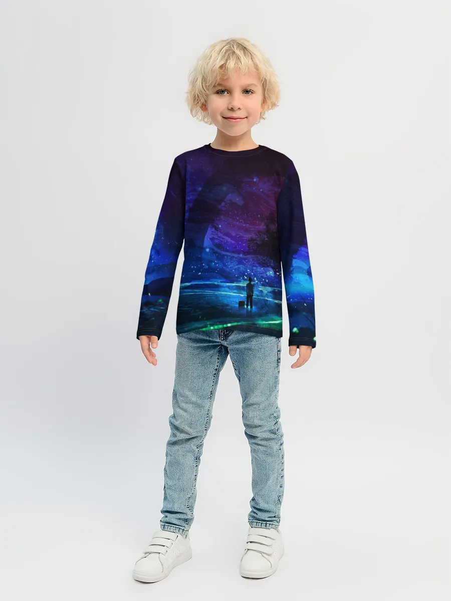 Детский лонгслив / Парень и космос