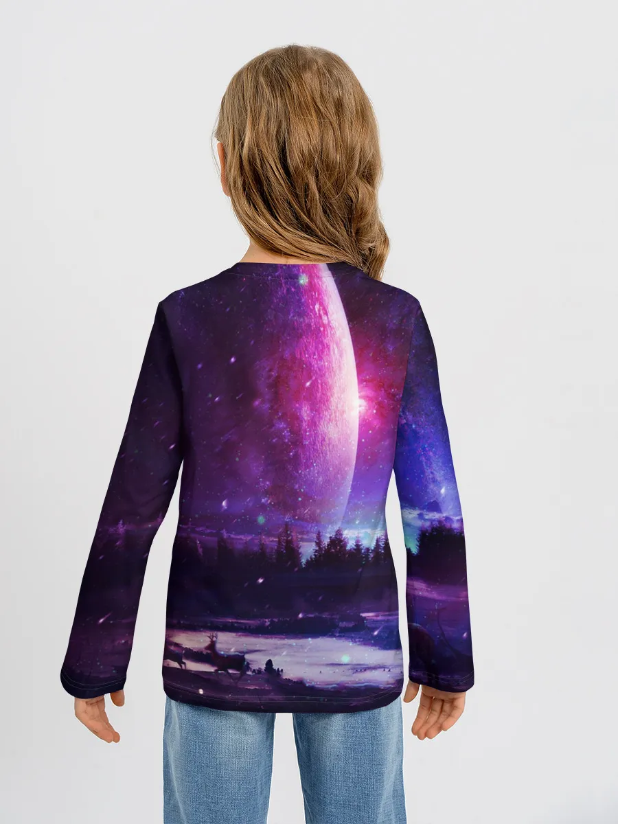 Детский лонгслив / Северный закат