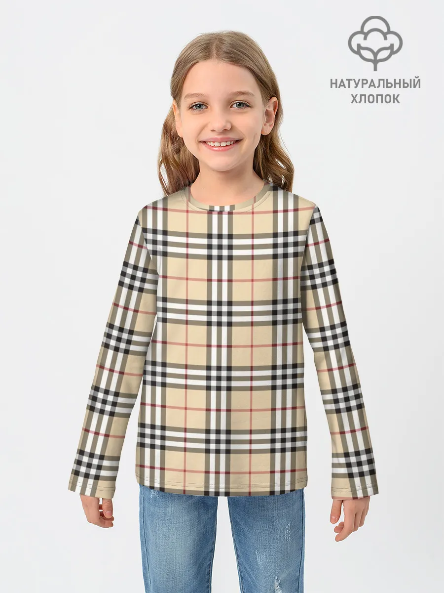 Детский лонгслив / Nova check