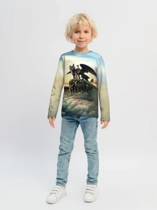 Детский лонгслив / Как приручить дракона