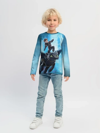 Детский лонгслив / Как приручить дракона