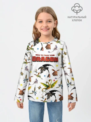 Детский лонгслив / Как приручить дракона