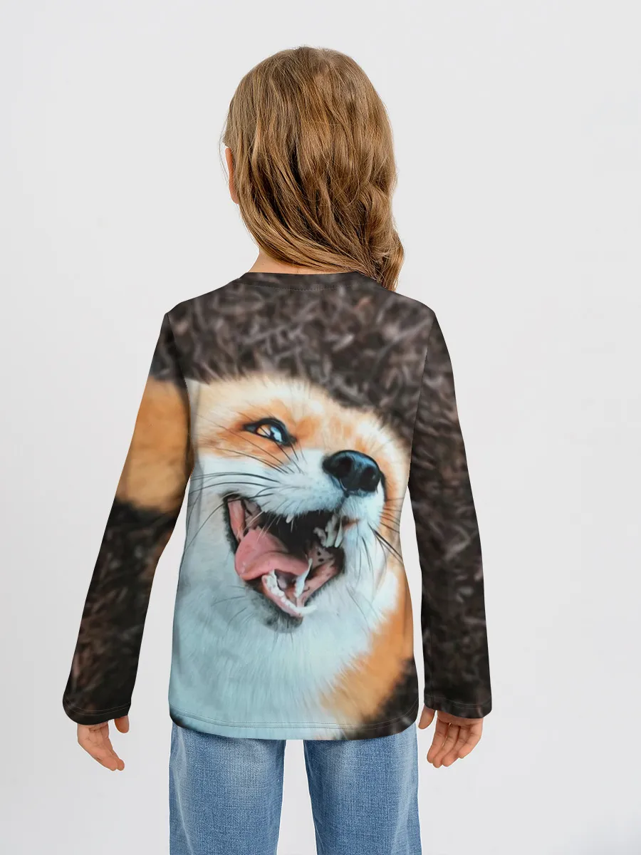 Детский лонгслив / Довольная лиса