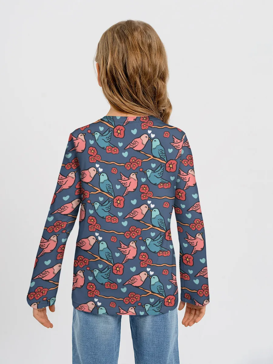 Детский лонгслив / Влюбленные лисички