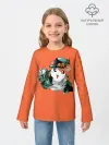 Детский лонгслив / Джоджо хомяк на оранжевом